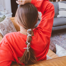 Load image into Gallery viewer, Wire Leather Ponytail Wrap: Cream
