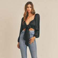 Load image into Gallery viewer, Selena Black Top - Love and Neutrals