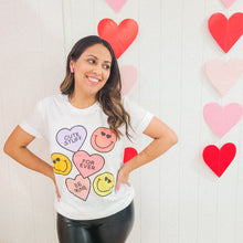 Load image into Gallery viewer, Conversation Hearts Tee - Love and Neutrals
