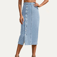 Load image into Gallery viewer, Always Chic Denim Midi Skirt