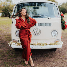 Load image into Gallery viewer, Addicted To Cognac Satin Dress - Love and Neutrals