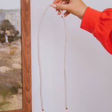 Load image into Gallery viewer, Wire Leather Ponytail Wrap: Cream