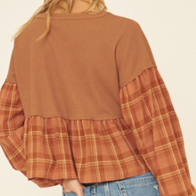 Load image into Gallery viewer, Breaking Plaid Top - Love and Neutrals