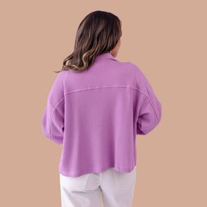Soft Lilac Waffle Jacket