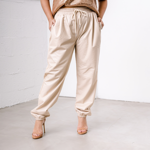 Long Term Relationship Leather Joggers