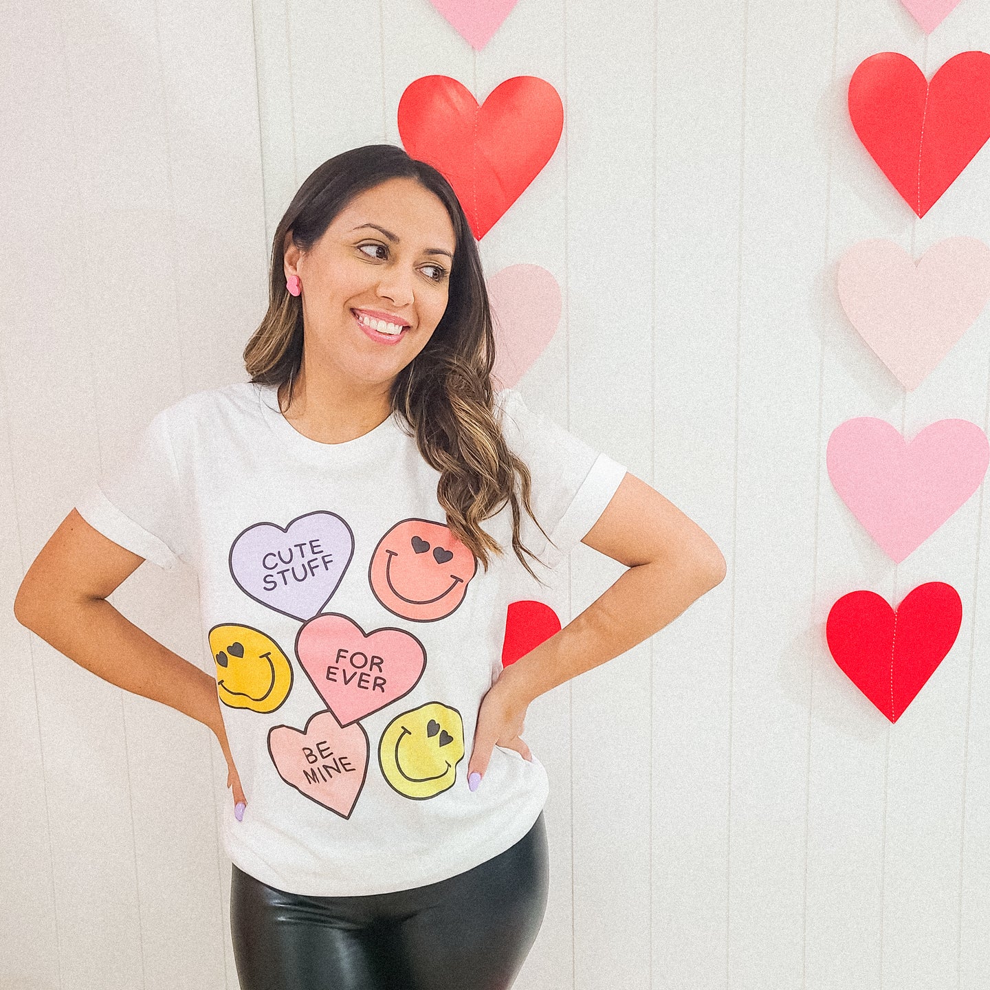 Conversation Hearts Tee - Love and Neutrals