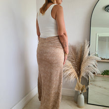 Load image into Gallery viewer, Carmel Latte Silk Wrap Skirt - Love and Neutrals
