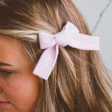 Load image into Gallery viewer, Ellie Knit Bow Clip - Soft Lilac
