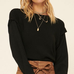 Her Vibe Black Sweater - Love and Neutrals