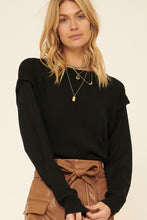 Load image into Gallery viewer, Her Vibe Black Sweater - Love and Neutrals
